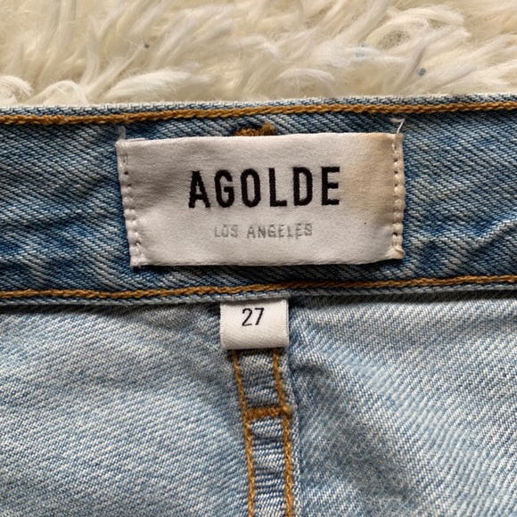 Agolde Riley High Rise Button Fly Jeans Size 27 - Picture 8 of 14